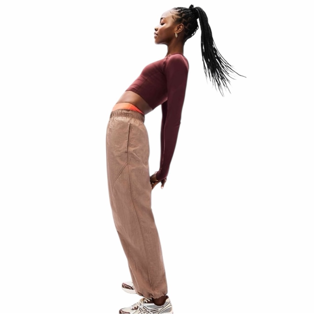 NWT Athleta LS Momentum Flex Crop Top - Garnet/X-Small - Picture 6 of 10